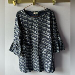 Crewcuts Navy Blue Zebra Dress w/Pockets Size 6
